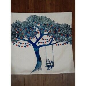 canvas zippered pillow cover 17.5 x 17.5